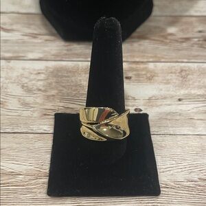 INC International Concepts Gold Crossover Ring Size 12